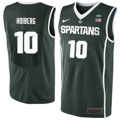 Men Jack Hoiberg Michigan State Spartans #10 Nike NCAA Green Authentic College Stitched Basketball Jersey AQ50F82TK